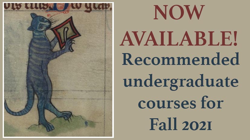 List of recommended courses for Fall 2021