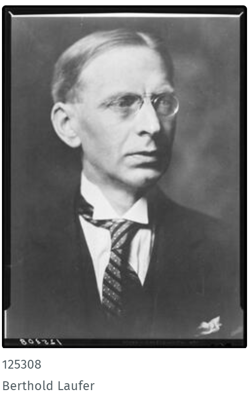 Black-and-white portrait of Berthold Laufer wearing a suit, from AMNH archive 125308.